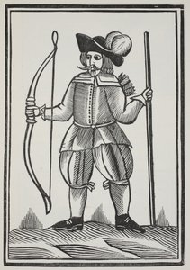 Un verdadero cuento de Robin Hood, ilustración de Chap-books del siglo XVIII de John Ashton, pub. 1882 de English School