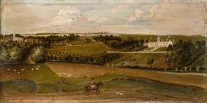 Una vista de Walgrave Hall (óleo) de English School