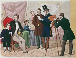 Una visita al fotógrafo, 1857 de English School