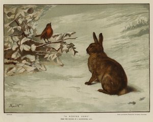 Una canción de invierno (cromolitografía)