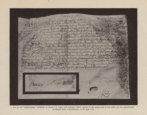 Un certificado de "dinero de sangre" de Jorge I.