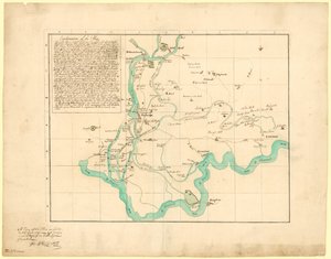 Una copia del plan proyectado en el año 1721 para traer un nuevo río desde Uxbridge, corregido, 6 de febrero de 1766 de English School