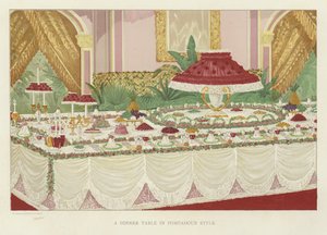 Mesa de cena en estilo Pompadour