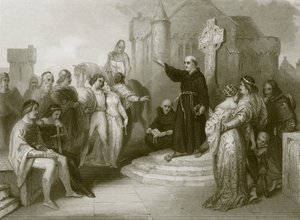 Un fraile dominico predicando una cruzada de English School