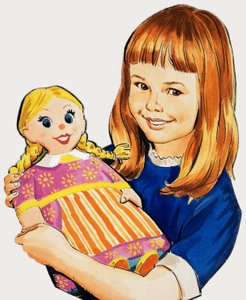 Una niña y su muñeca