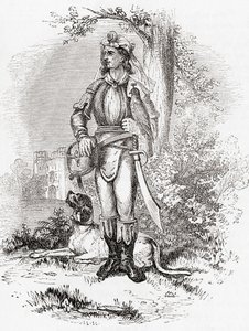 Un gran halconero, de la vieja Inglaterra: A Pictorial Museum, pub. 1847