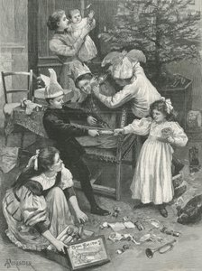 Un grupo de niños jugando en Navidad de English School