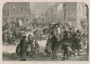 Una fuerte helada en las calles de Londres de English School
