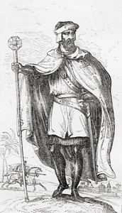 Un caballero templario, de la Vieja Inglaterra: A Pictorial Museum, pub. 1847 de English School