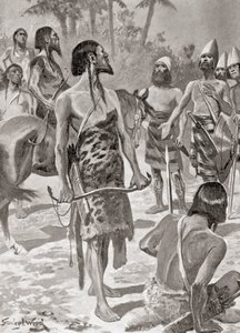 Un encuentro entre los fundadores tirios de Cartago y los jefes libios, de la Historia de las Naciones de Hutchinson, pub.1915 de English School