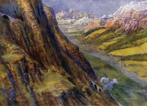 Un ferrocarril de montaña en Suiza de English School
