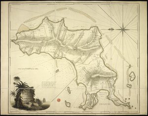 Un mapa nuevo y preciso de la isla de Carriacou en las Indias Occidentales de English School