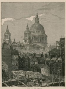Una vista de St Pauls, Londres de English School