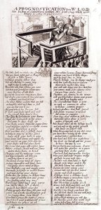 Una predicción sobre W. Laud, último obispo de Canterbury, escrita en 1641, que según se ha cumplido, 1645 de English School