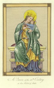 Una reina del siglo XIII en su hábito de estado