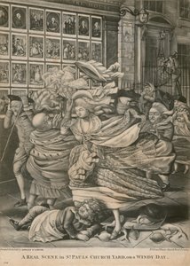 Una escena real en el Patio de la Iglesia de San Pablo, en un día ventoso
