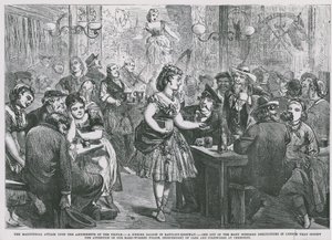 Un salón de canto en Ratcliff Highway de English School