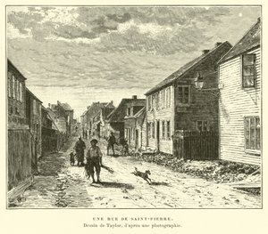 Una calle en Saint-Pierre, Saint Pierre y Miquelon de English School