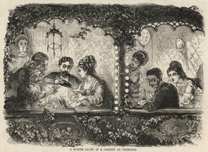 Una cena en un gabinete en Cremorne de English School