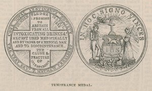 Una medalla de templanza de English School