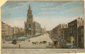 Vista de Somerset House y la Iglesia de Santa María en el Strand de English School