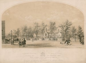 Vista del Hospital de St Peters, Newington Street, Southwark de English School