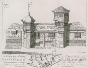 Vista de la Antigua Casa Solariega de Fawkeshall o Vauxhall de English School