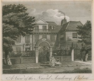 Vista de la Academia Naval en Chelsea de English School