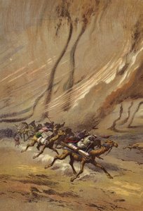 Un torbellino de arena en el Sahara