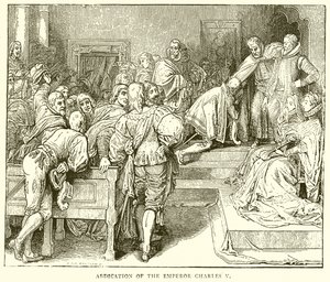 Abdicación del emperador Carlos V de English School