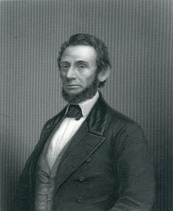 Abraham Lincoln, grabado por H. C. Balding, siglo XIX de English School