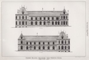 Edificios académicos, Nottingham, tercer diseño premiado