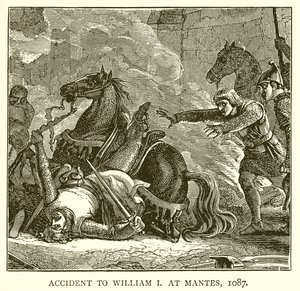 Accidente de Guillermo I en Mantes, 1087 de English School
