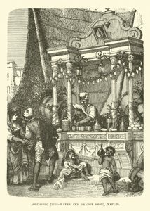 Acquajolo, tienda de agua helada y naranjas, Nápoles de English School