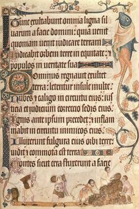 Añadir 42130 f.173 Apilando gavillas de maíz, del Salterio de Luttrell, iniciado antes de 1340 para Sir Geoffrey Luttrell (1276-1345) (vitela) de English School