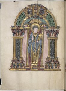 Agregar. 49598, f.97v, St Swithun, Benedictional de St Aethelwold, 971-984 (vitela)