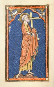 Añadir 50000 f.7v San Pedro, del Salterio Oscott, c.1270 (vitela)