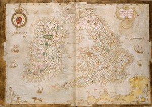 Agregar. 62540, ff.3v-4, Mapa de Gran Bretaña e Irlanda, de 