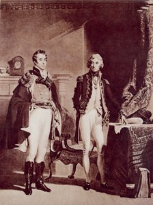 Almirante Nelson (1758-1805) con el Coronel Sir Arthur Wellesley (1769-1852) Duque de Wellington de English School