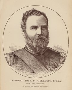 Almirante Sir F B P Seymour, GCB, ahora Lord Alcester (grabado) de English School