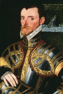 Almirante Sir Richard Hawkins (1532-1595), c.1590 (óleo sobre tabla) de English School