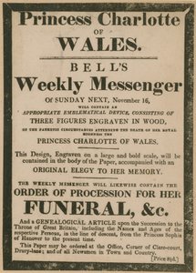 Anuncio de Bells Weekly Messenger del domingo, 16 de noviembre de 1817 de English School