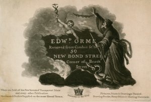 Anuncio de Edward D Orme, vendedores de grabados y enmarcadores de cuadros