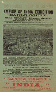 Anuncio de la Exposición del Imperio de la India, Earls Court