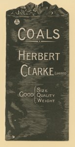 Anuncio de Herbert Clarke Ltd., comerciante de carbón de English School