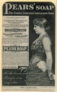 Anuncio de Pears Soap con la actriz Lillie Langtry