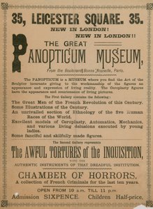Anuncio del Gran Museo Panopticum, 35 Leicester Square, Londres, 1854 de English School