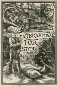 Anuncio para The International Fur Store, 163 & 165 Regent Street, Londres