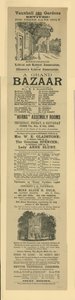 Anuncio de un Gran Bazar en Vauxhall Gardens de English School