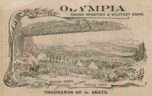 Anuncio de un Gran Espectáculo Deportivo y Militar en Olympia, Londres